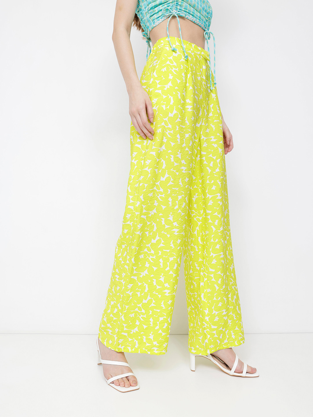 Cupro Berry Wide Leg High Waist Pleated Trouser