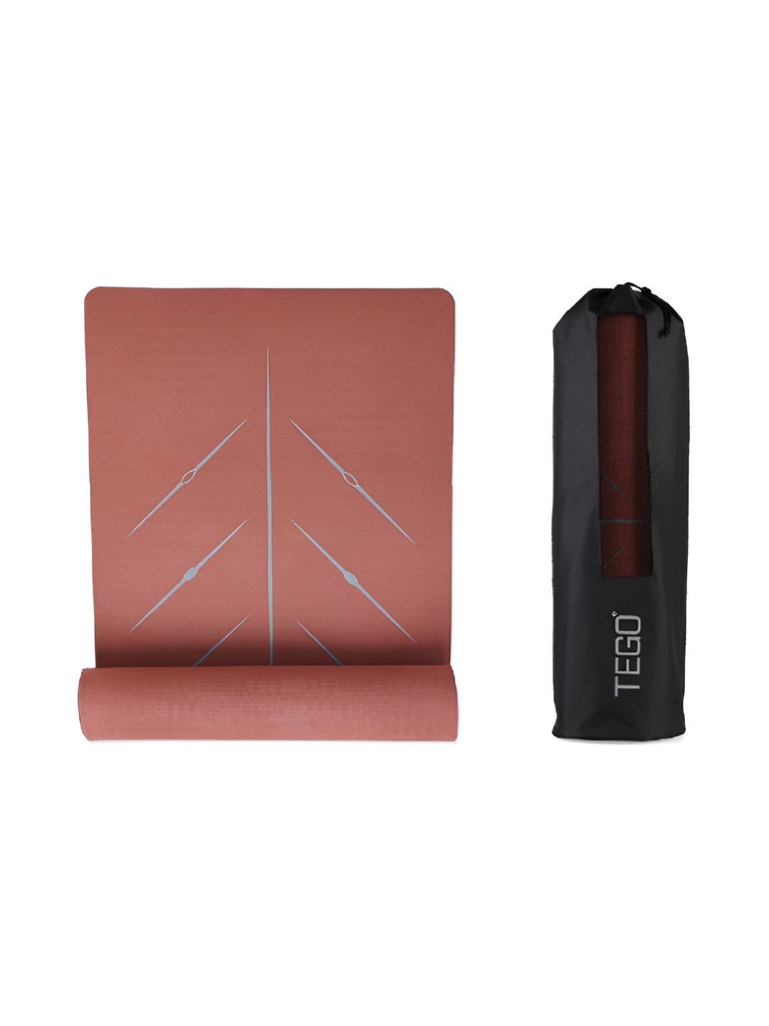 Buy TEGO Maroon Rectangular Anti Skid Yoga Mat Yoga Mats for Unisex