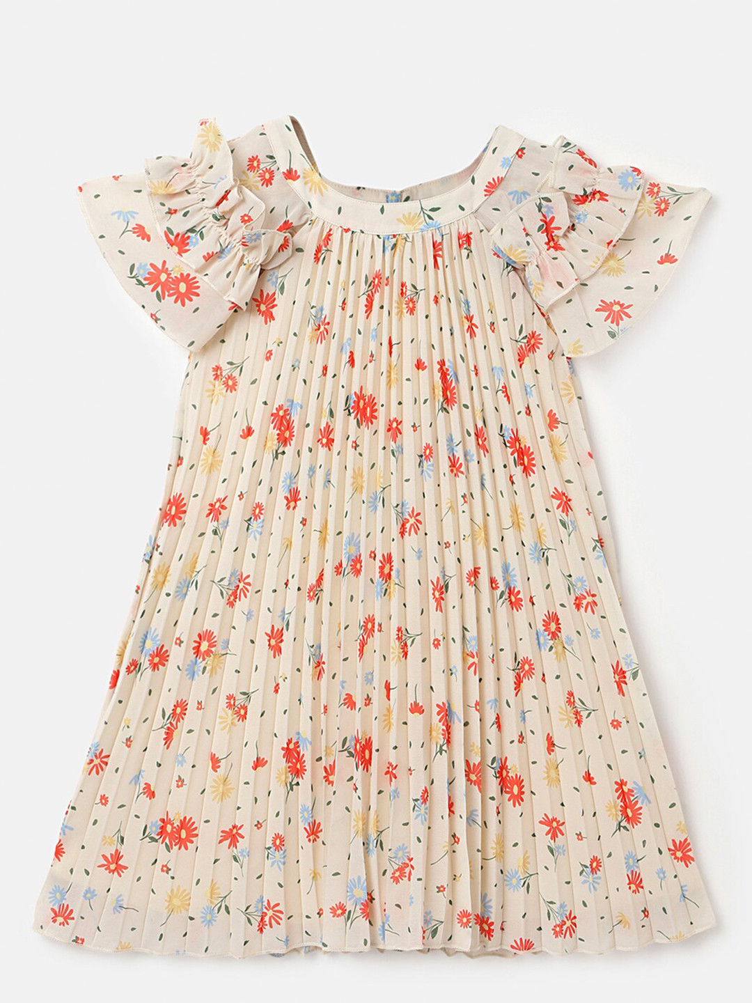 Buy United Colors Of Benetton Girls Floral Printed Flared Sleeves A ...