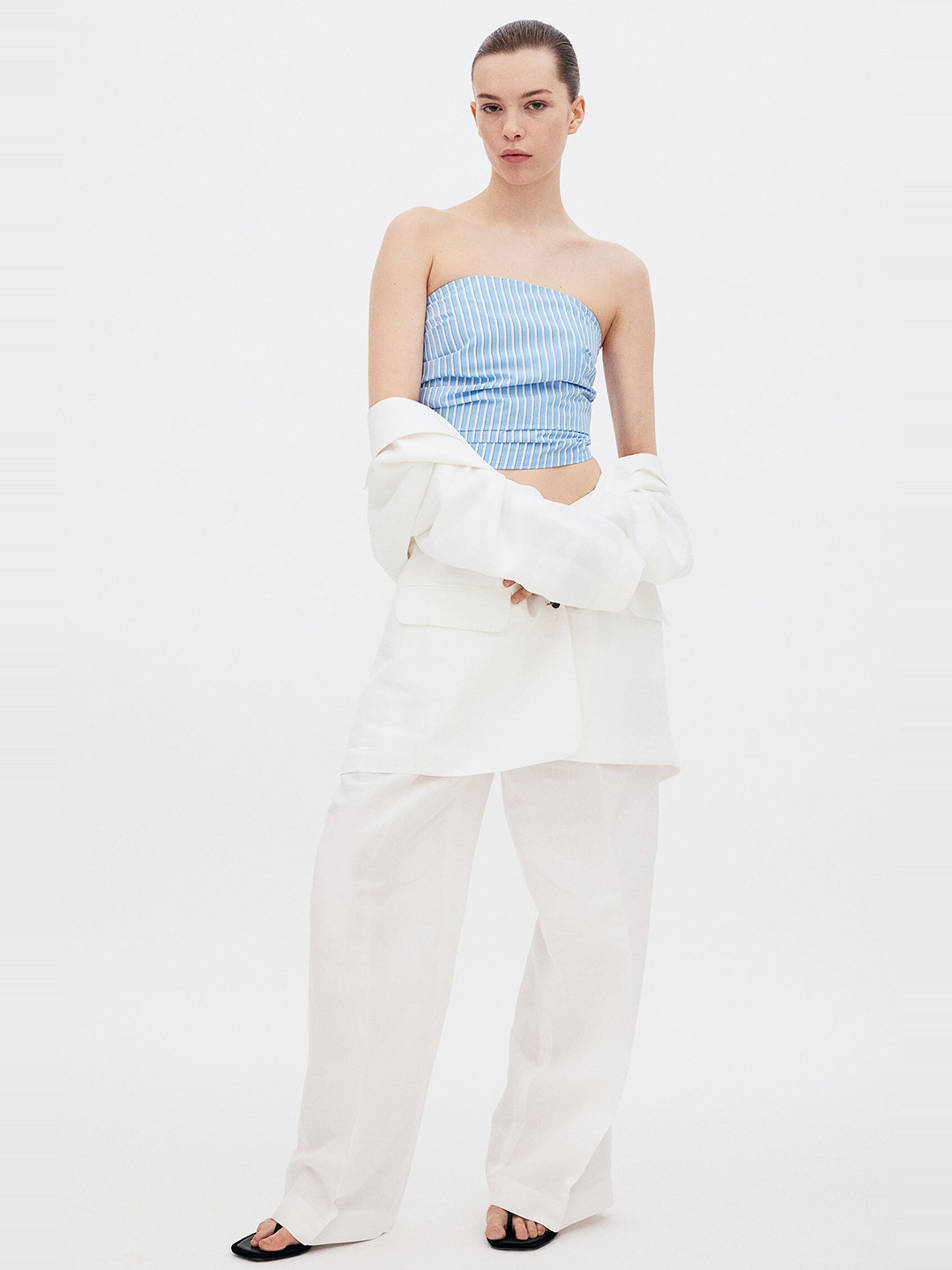 Stretch Pleats Basic Hn Top