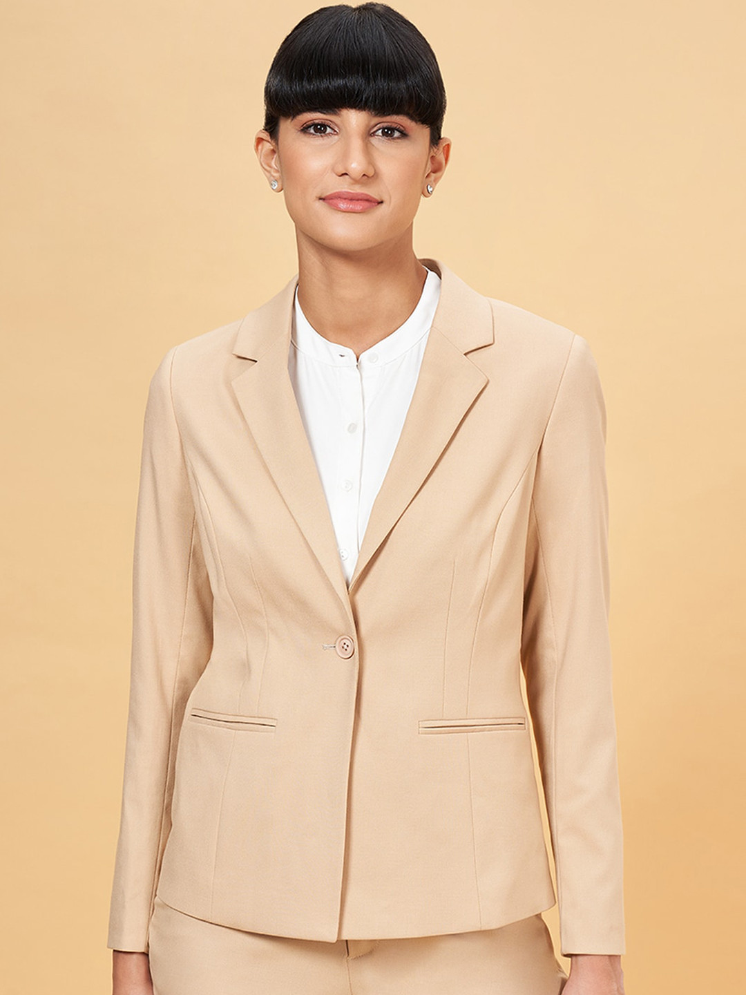 Park Avenue Notched Lapel Collar Single Breasted Slim Fit Formal Blazer main image 1