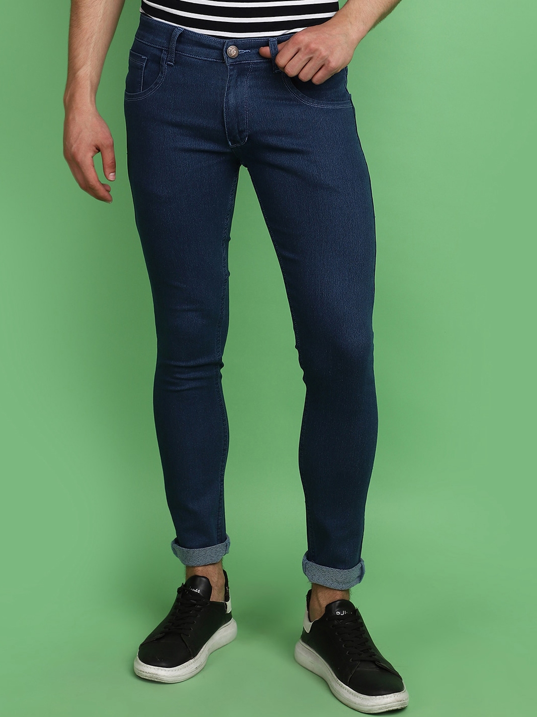 Buy V Mart Men Mid Rise Slim Fit Clean Look Cotton Jeans - Jeans for ...