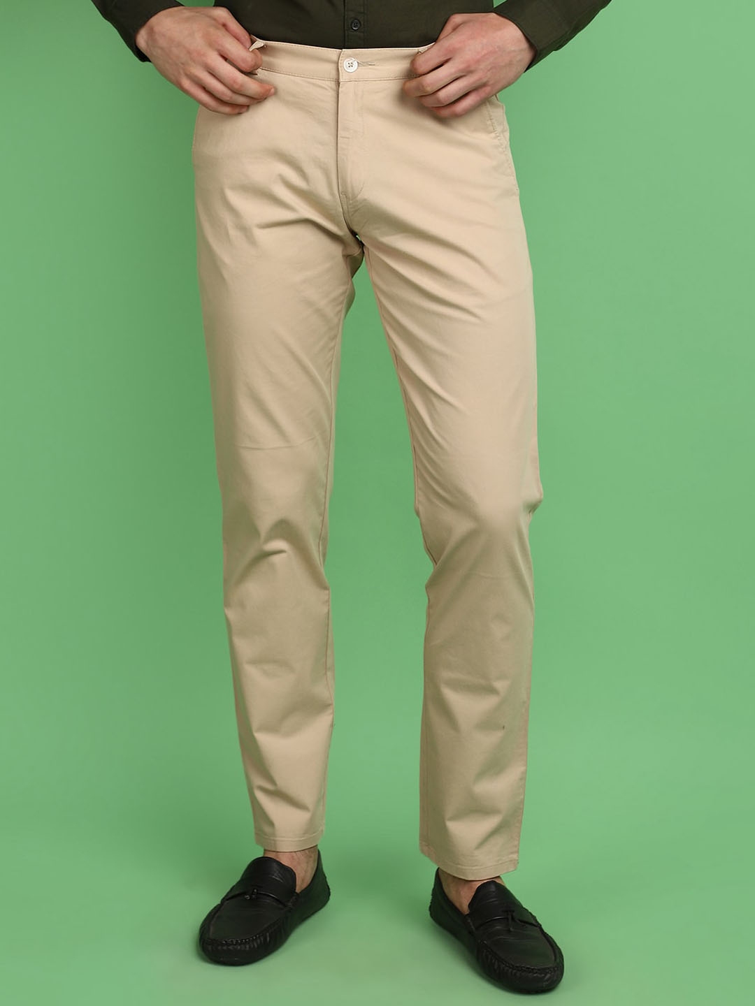 Buy V Mart Men Slim Fit Mid Rise Cotton Trouser - Trousers for Men ...