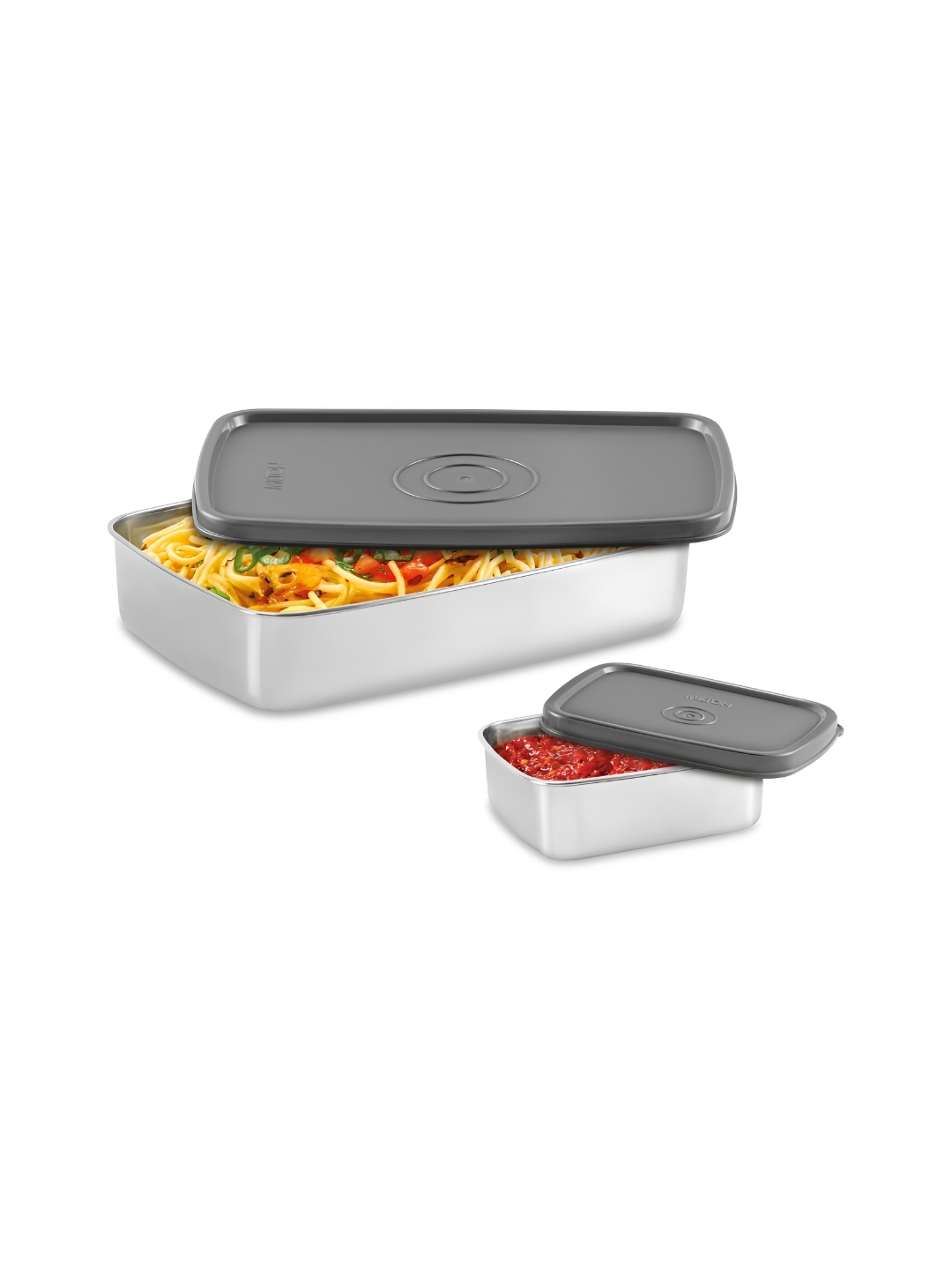 Buy Milton Steel Pro Lunch Jr. 2 Pieces Grey Stainless Steel Leak Proof