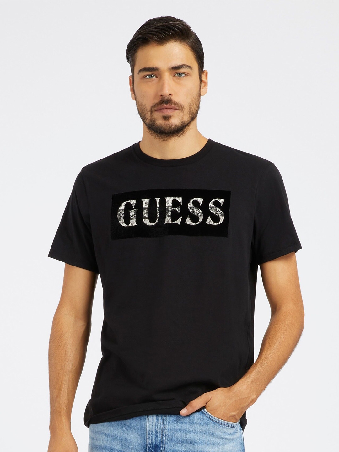 Buy GUESS Typography Printed Cotton T Shirt - Tshirts for Men 28414040 ...