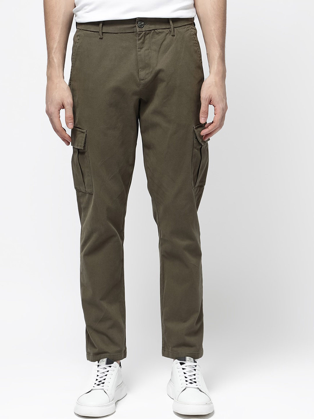 Buy RARE RABBIT Men Apex Mid Rise Regular Fit Cargo Trouser - Trousers ...