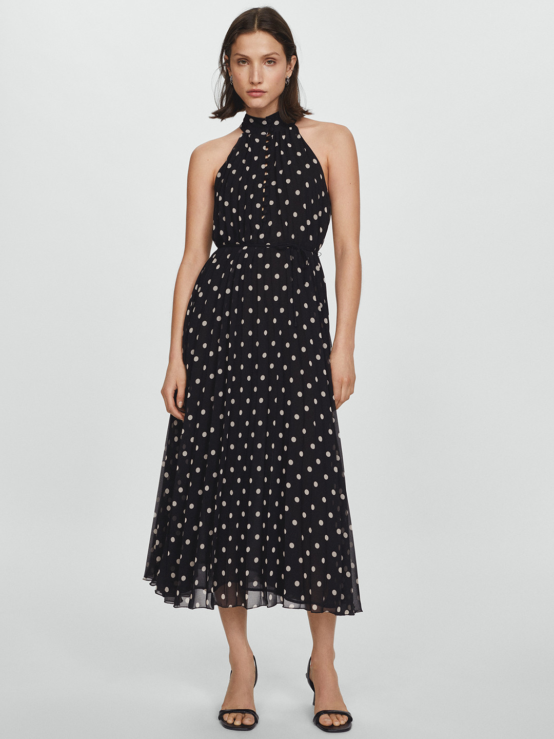 melinda midi dress Melinda Puff Sleeve Embroidered Midi Dress