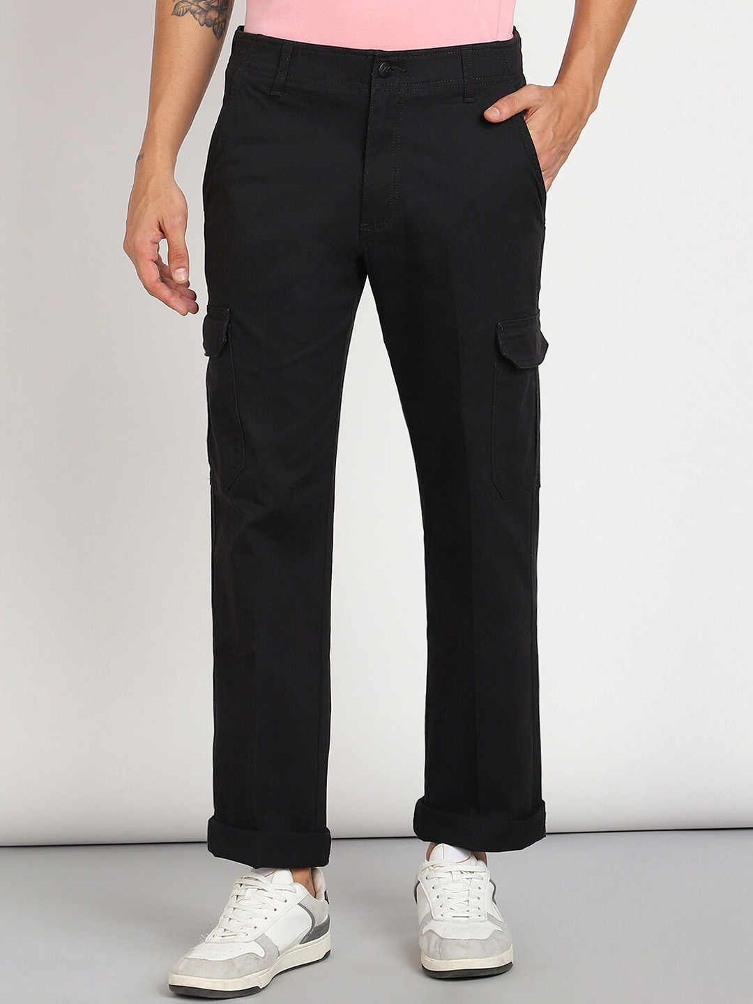 Buy Lee Men Classic Low Rise Cargos Trousers - Trousers for Men ...