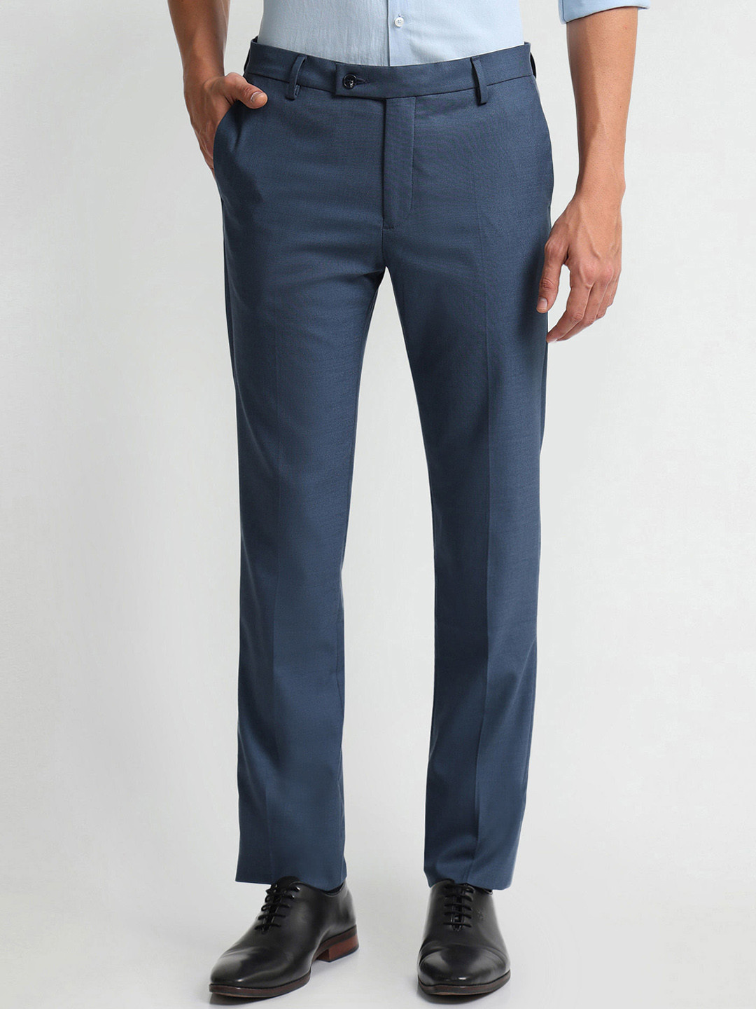 Buy Arrow Slim Fit Mid Rise Formal Trousers - Trousers for Men 28570138 ...