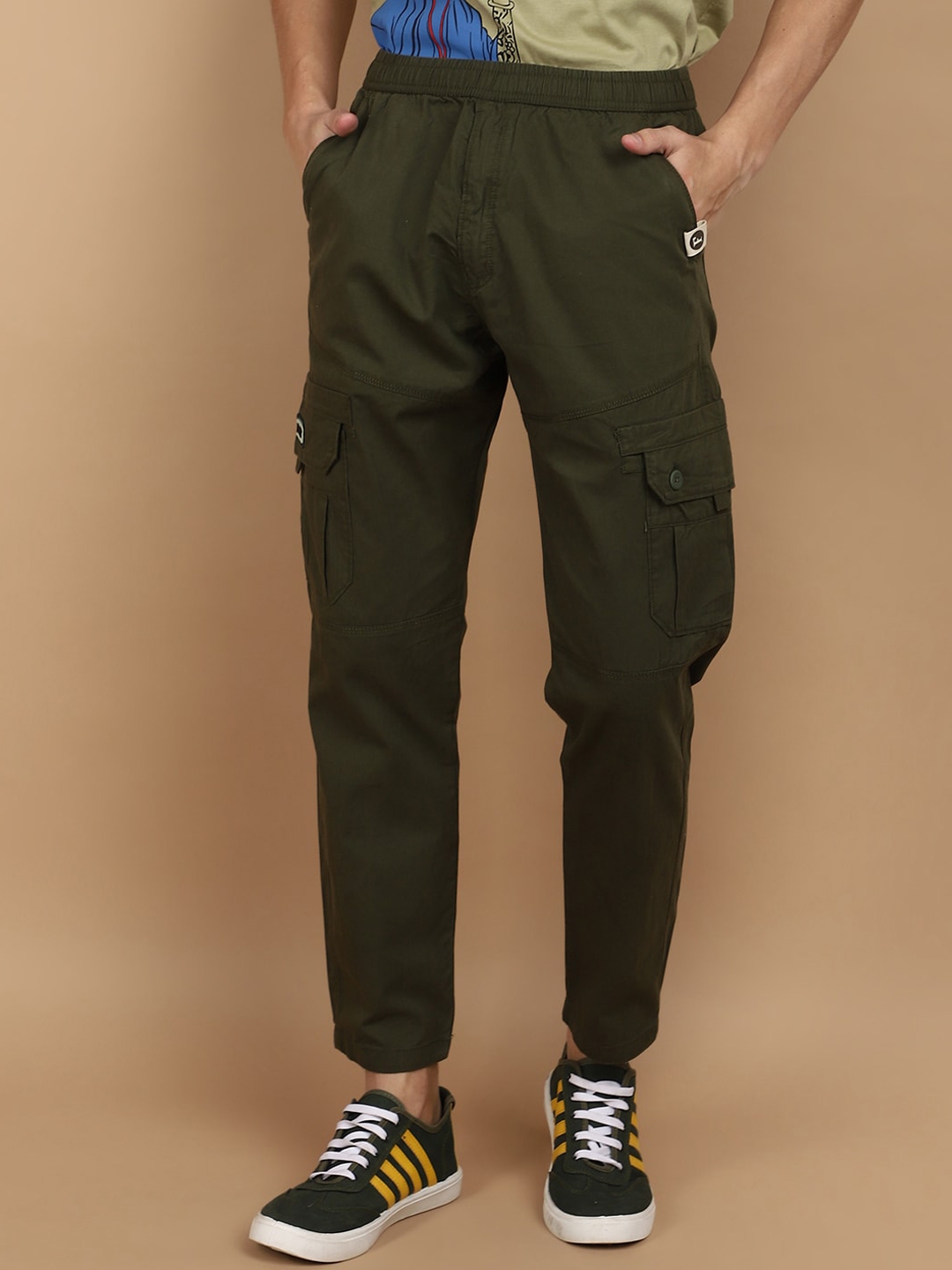 Buy V Mart Men Mid Rise Regular Fit Cargo Jogger Trouser - Trousers for ...