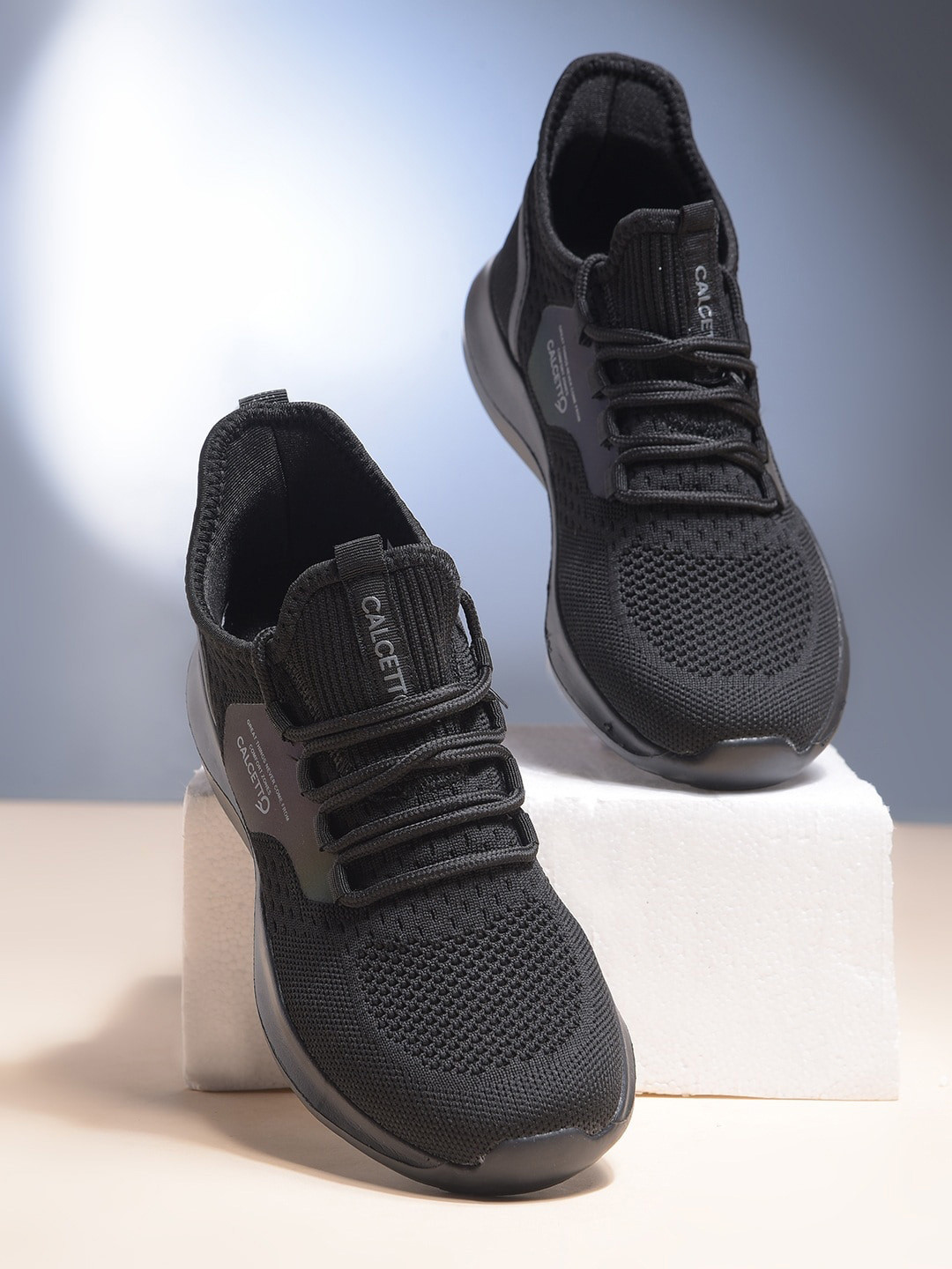 Womens Round Toe Lace up Casual Black Sneakers Shoes