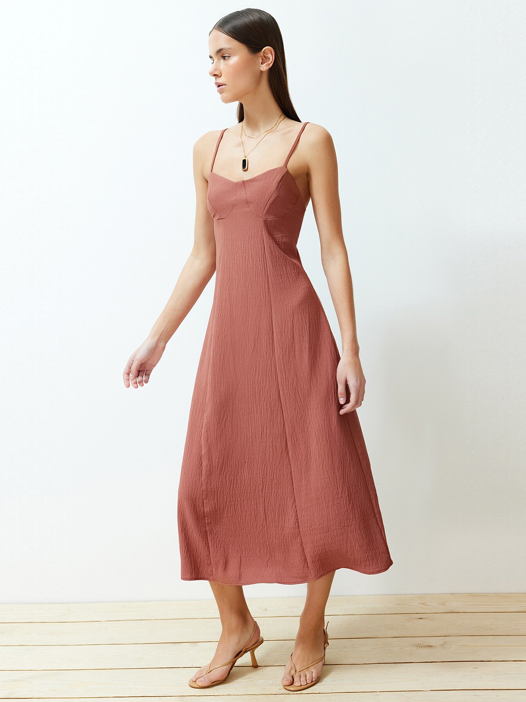Buy Trendyol Shoulder Straps A Line Midi Dress - Dresses for Women ...