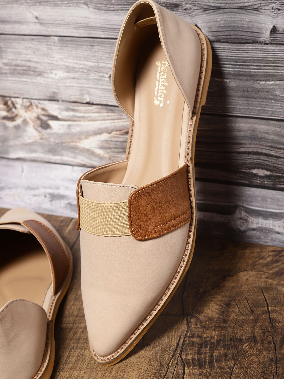 comfortable beige flats