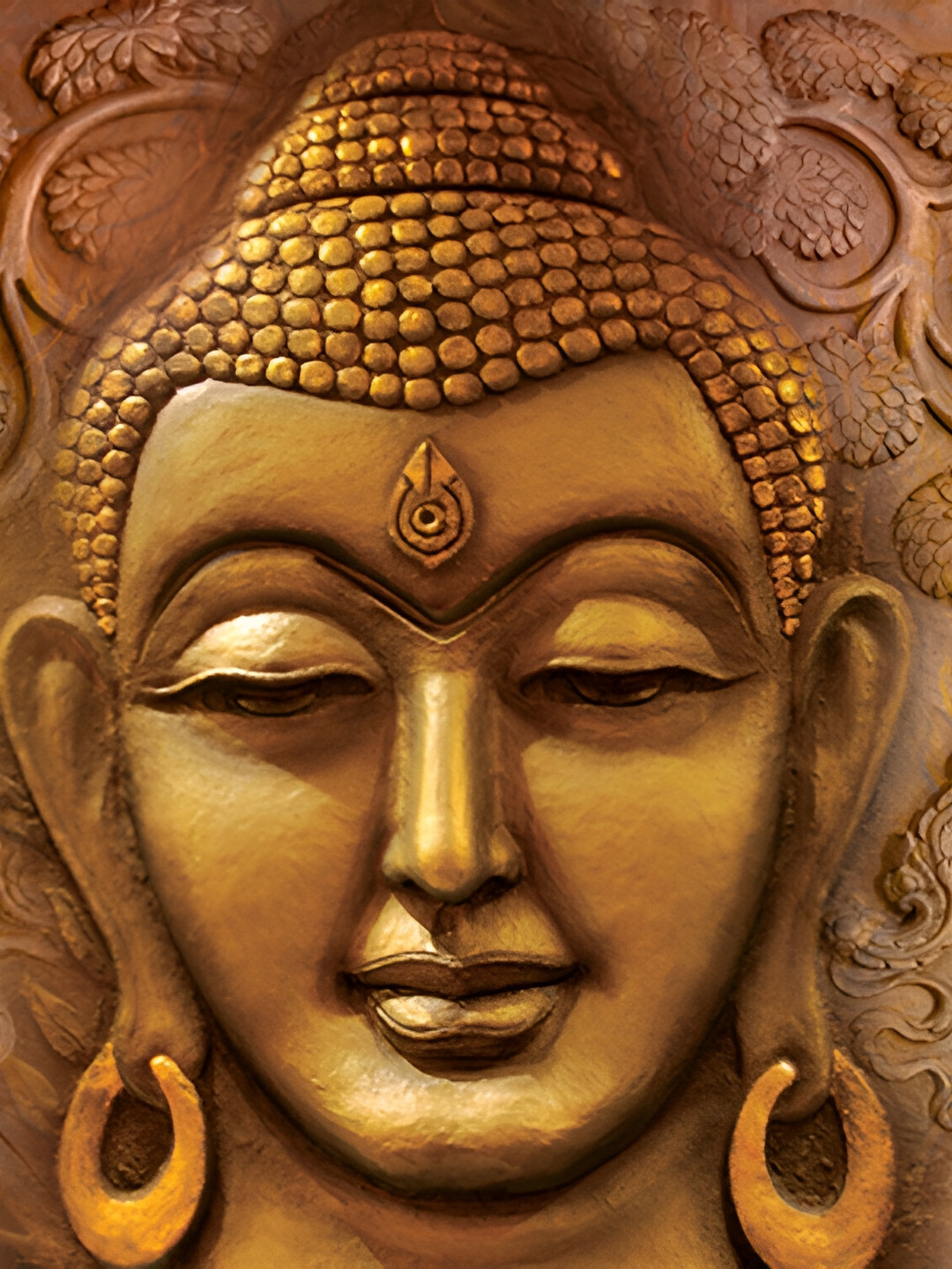 Buy Masstone Brown Lord Buddha Religious Self Adhesive Wall Sticker