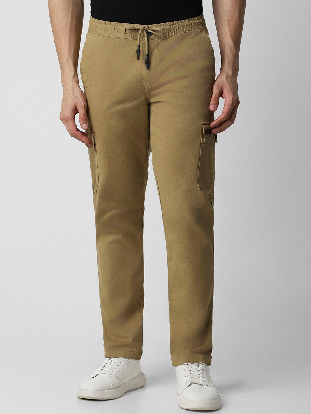 Buy Van Heusen Sport Men Mid Rise Slim Fit Cargo Trousers - Trousers ...