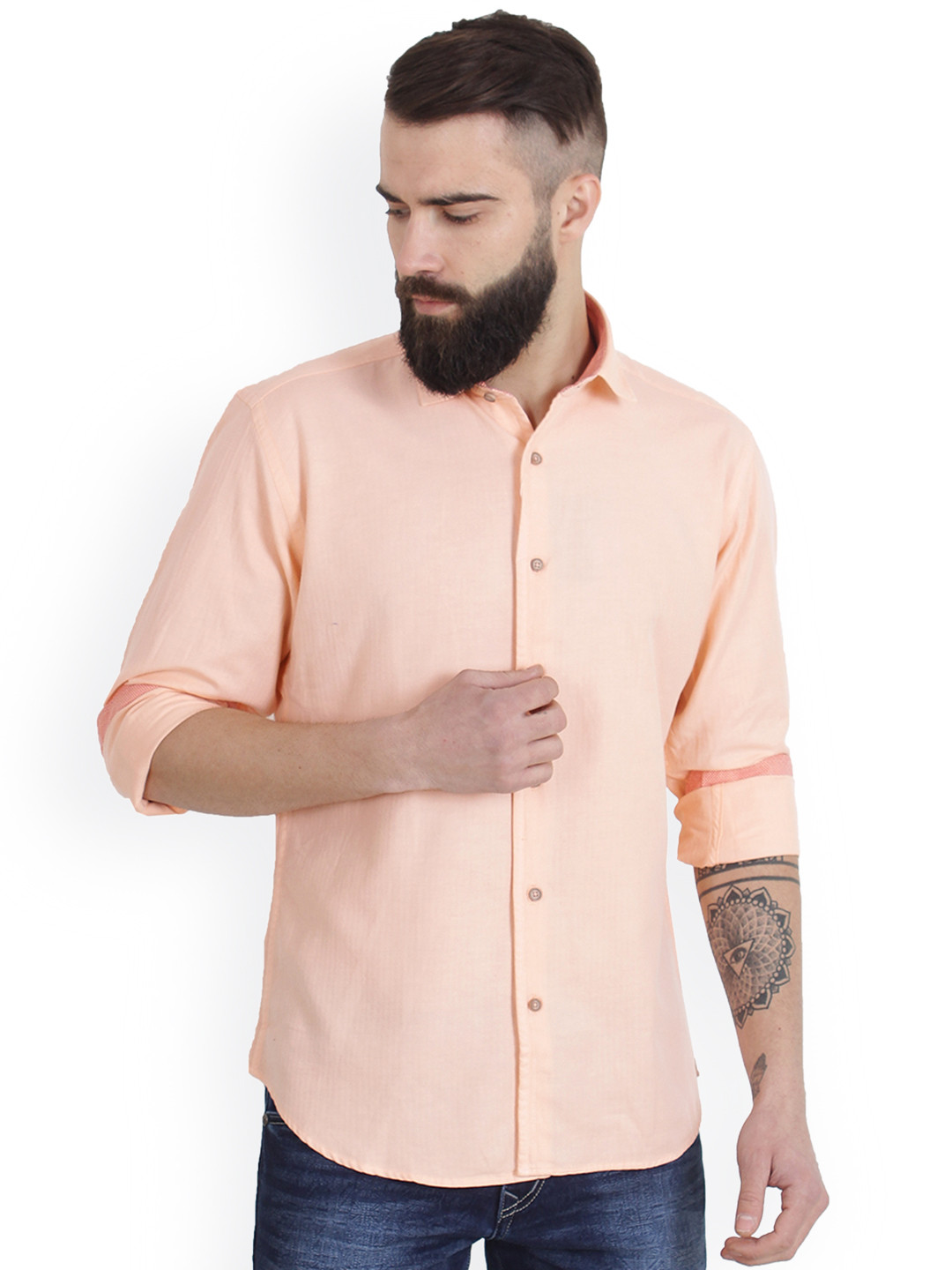 peach casual shirt