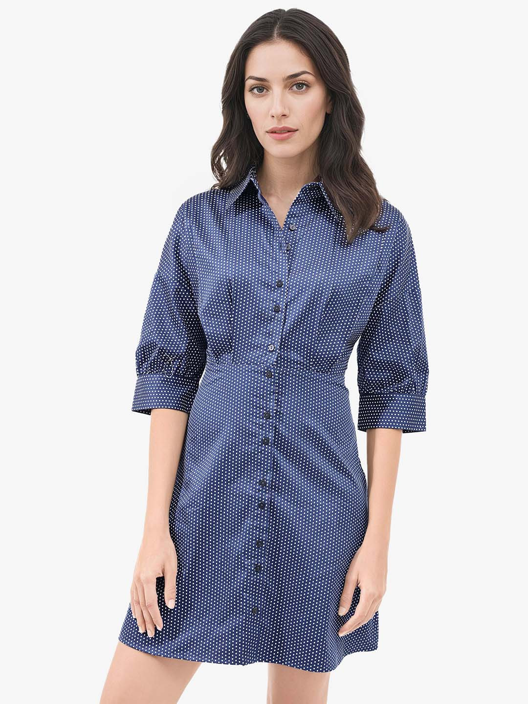 Womens Collared Shirt Dress Fashion Ladies Dresses Collared Shirt Dresses  Valentina Linen