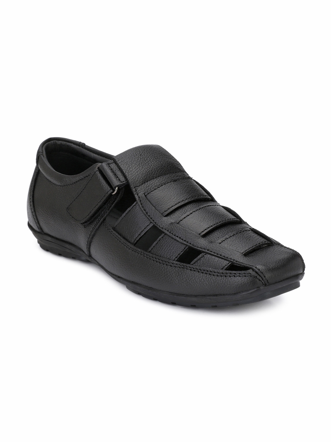 Buy AfroJack Men Black Shoe Style Leather Sandals Sandals for Men 2876398 Myntra