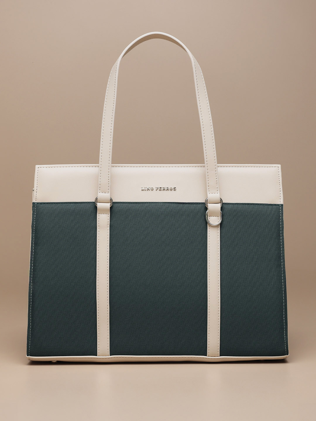 Lino Perros Textured Structured Shoulder Bag with Laptop Compartment main image 0