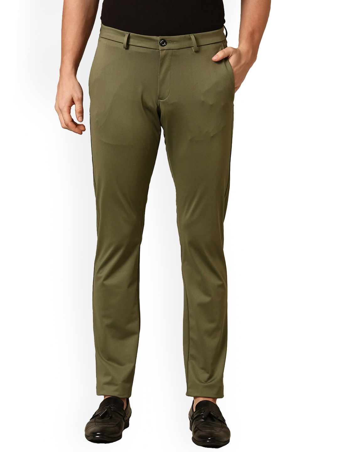 Buy Allen Solly Men Slim Fit Mid Rise Chinos - Trousers for Men ...
