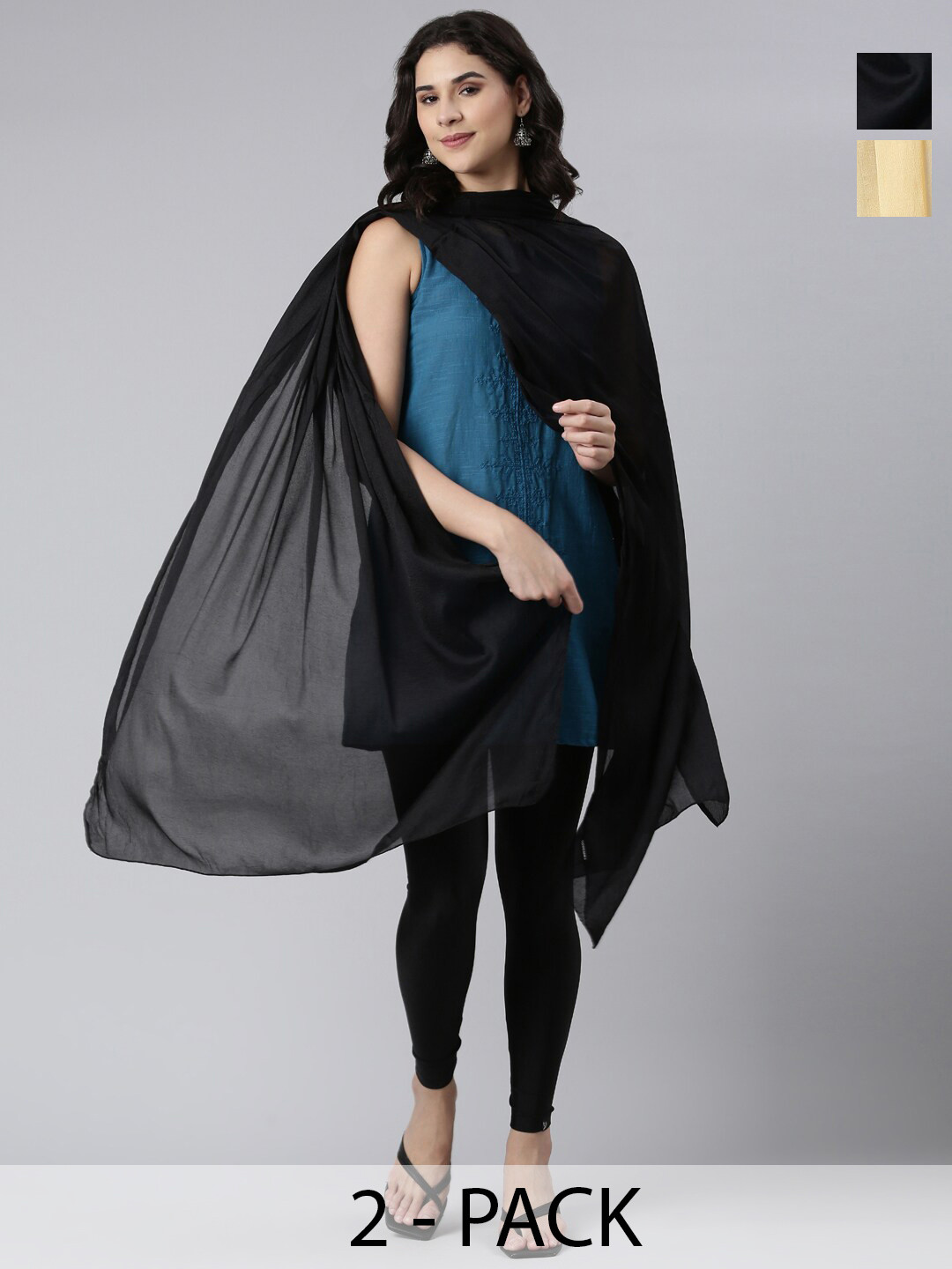 how to wear shawl with dupatta