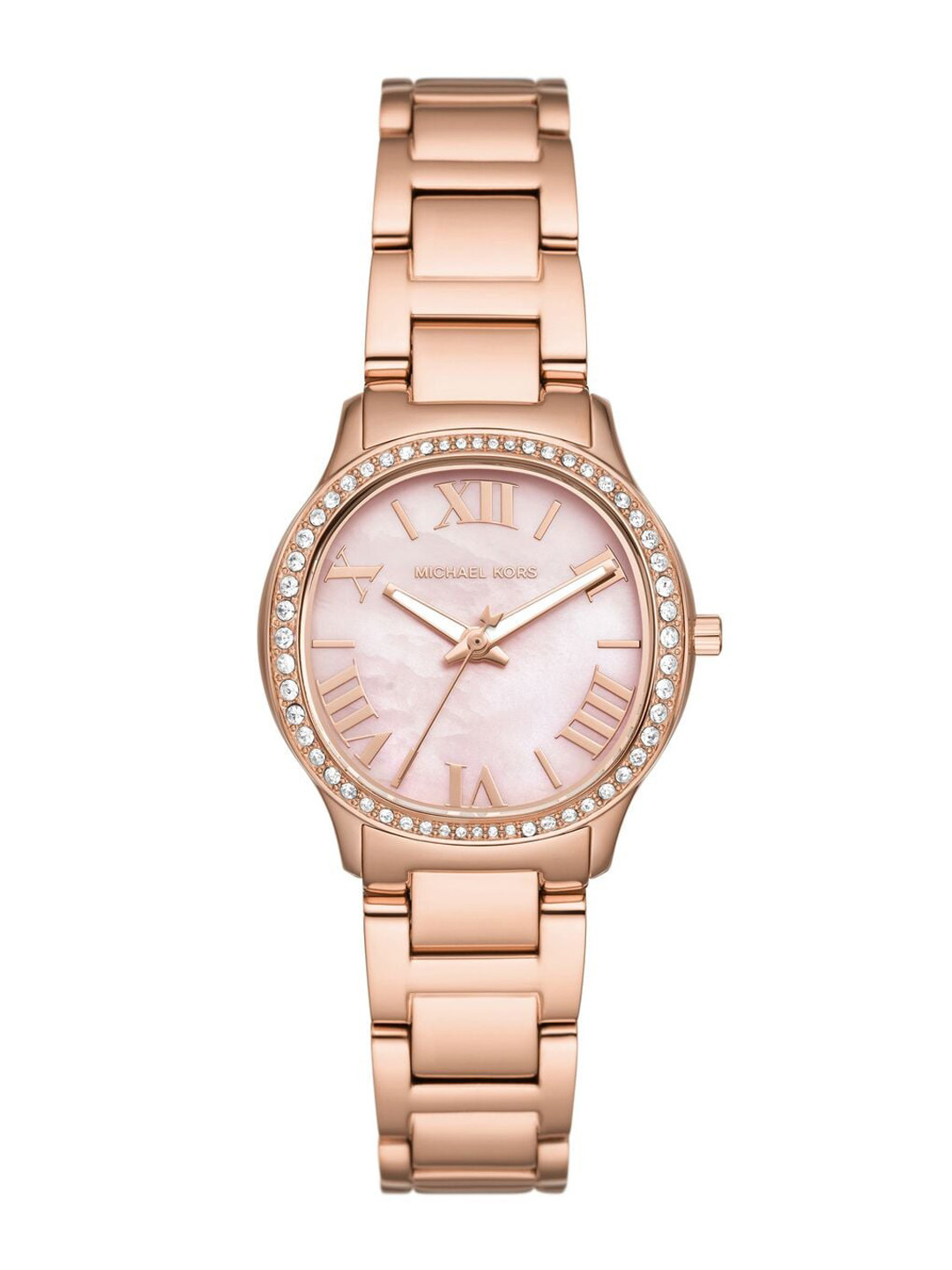 Michael Kors Parker Pink Mother of Pearl Dial Two Tone Steel Strap Watch for Women - MK6490 main image 0