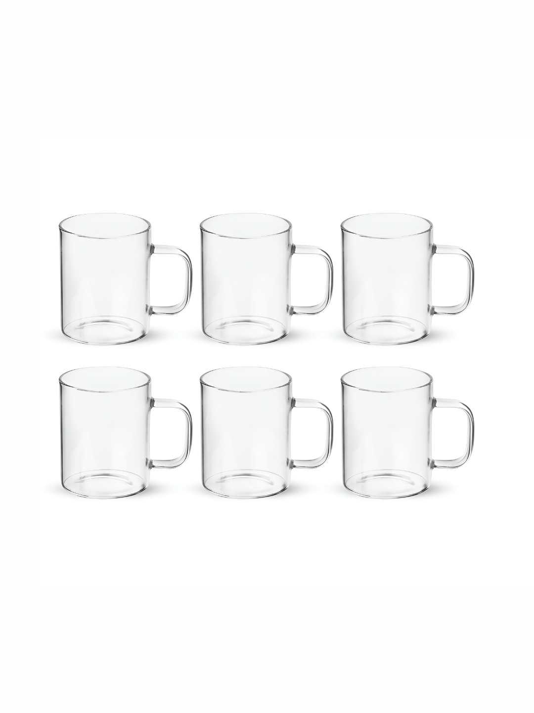 Buy Treo Transparent 6 Pieces Borosilicate Vista Glass Tea Mug Set 220
