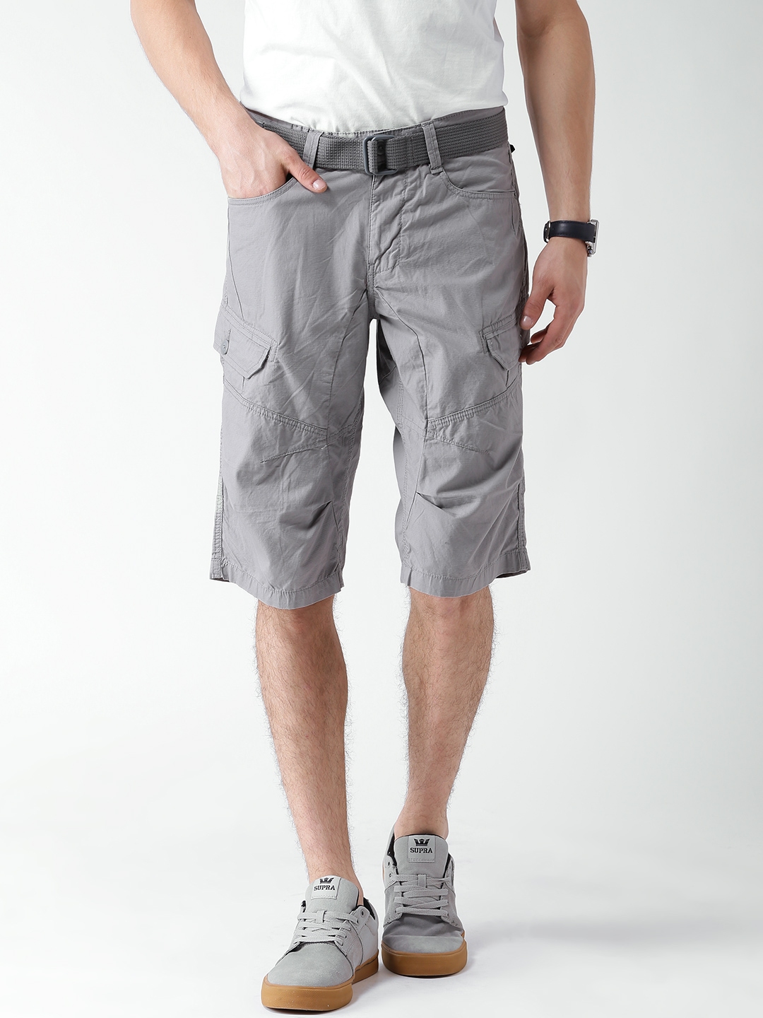 charcoal grey cargo shorts