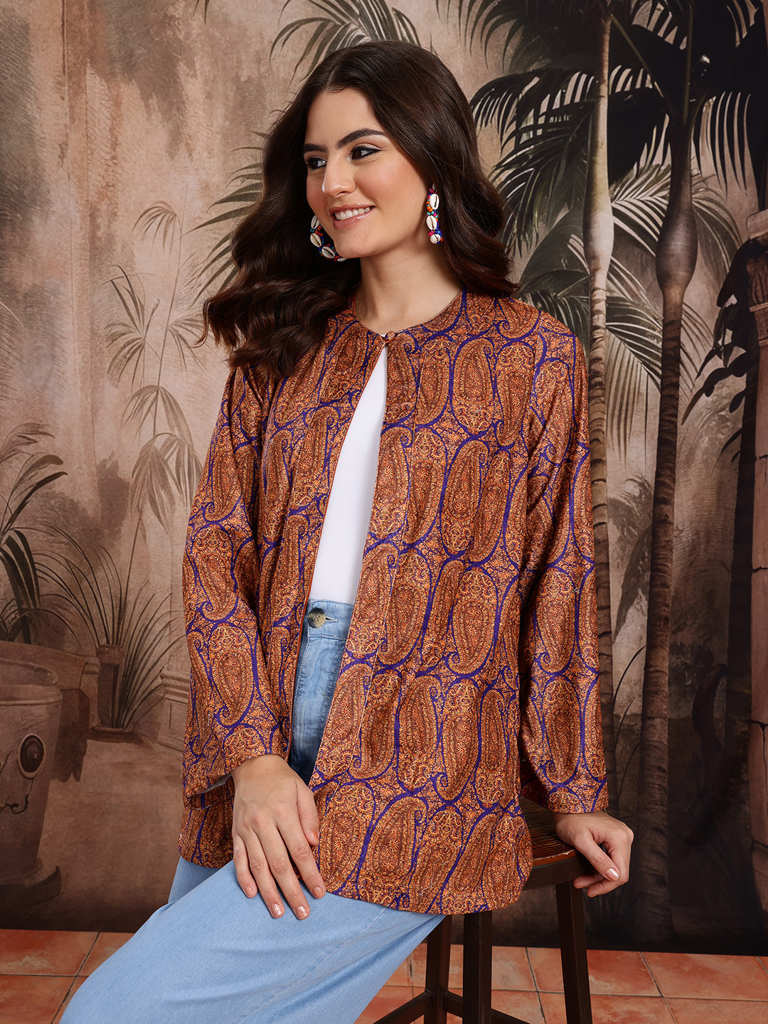 serene top / dark sangria paisley