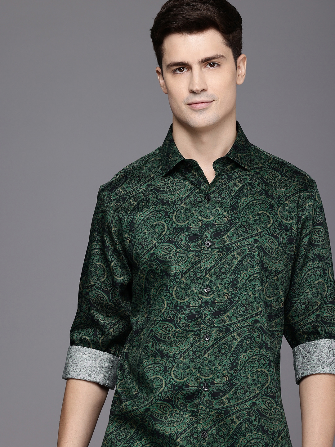 Buy Allen Solly Classic Fit Printed Pure Cotton Casual Shirt - Shirts ...