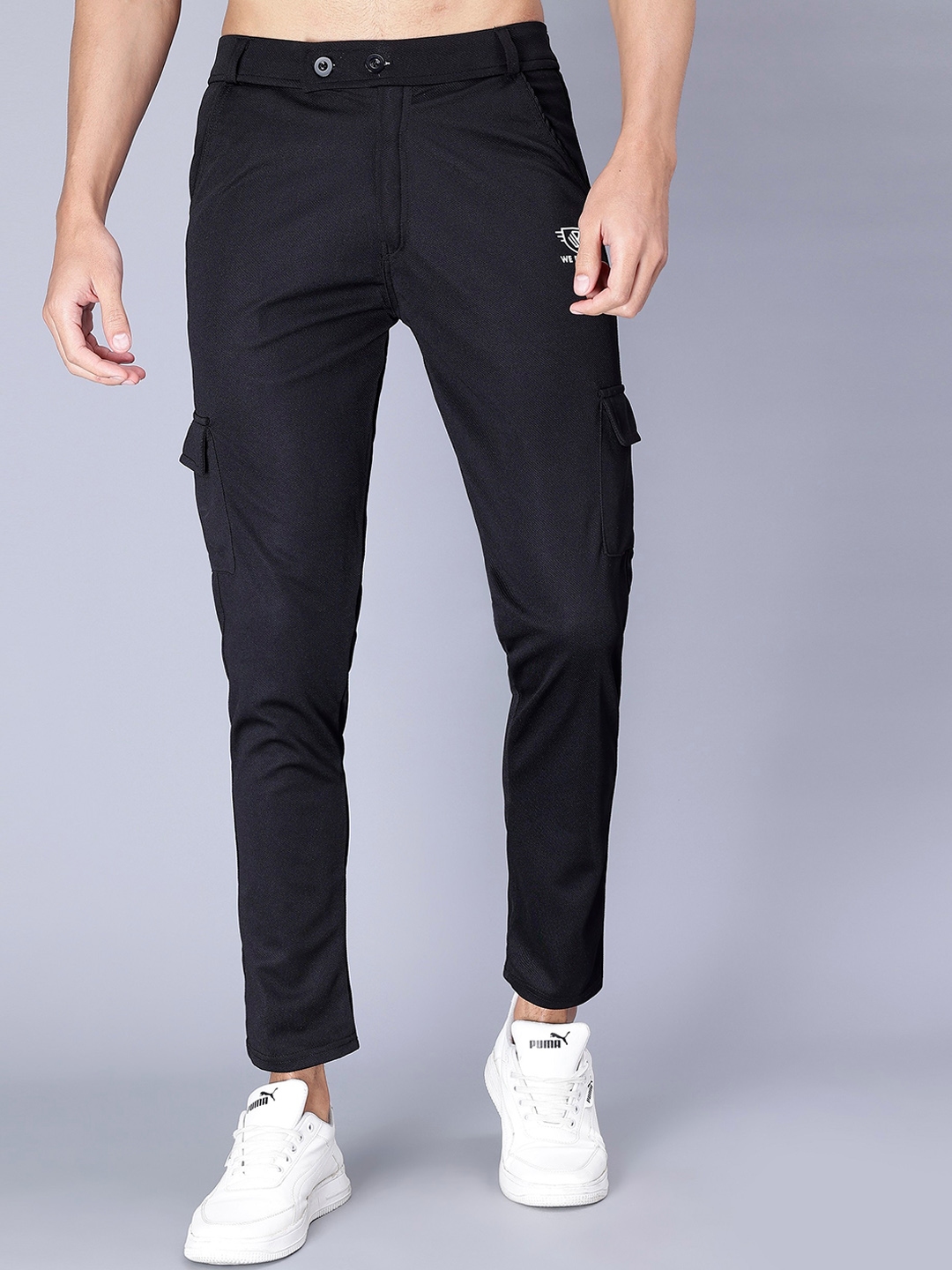 Buy WE PERFECT Men Relaxed Mid Rise Regular Fit Cargo Trouser ...