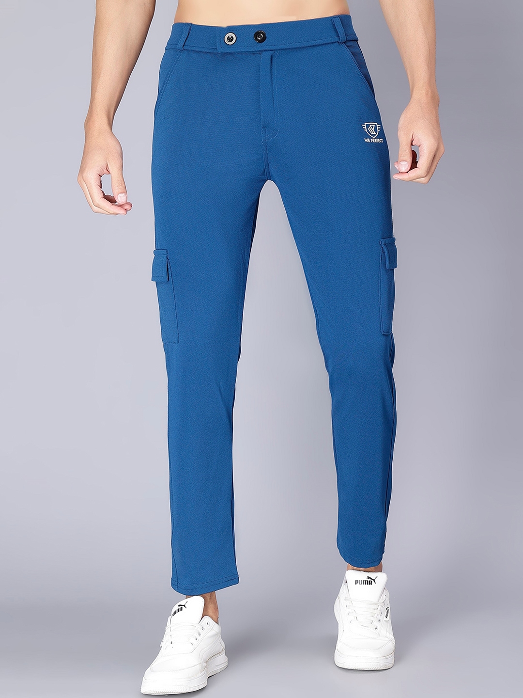 Buy WE PERFECT Men Relaxed Mid Rise Regular Fit Cargo Trouser ...