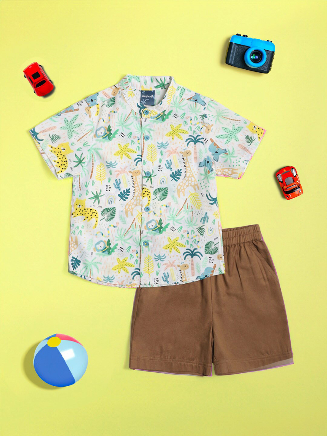 Nautinati Boys' 100% Cotton Woven Chequered Shirt main image 1