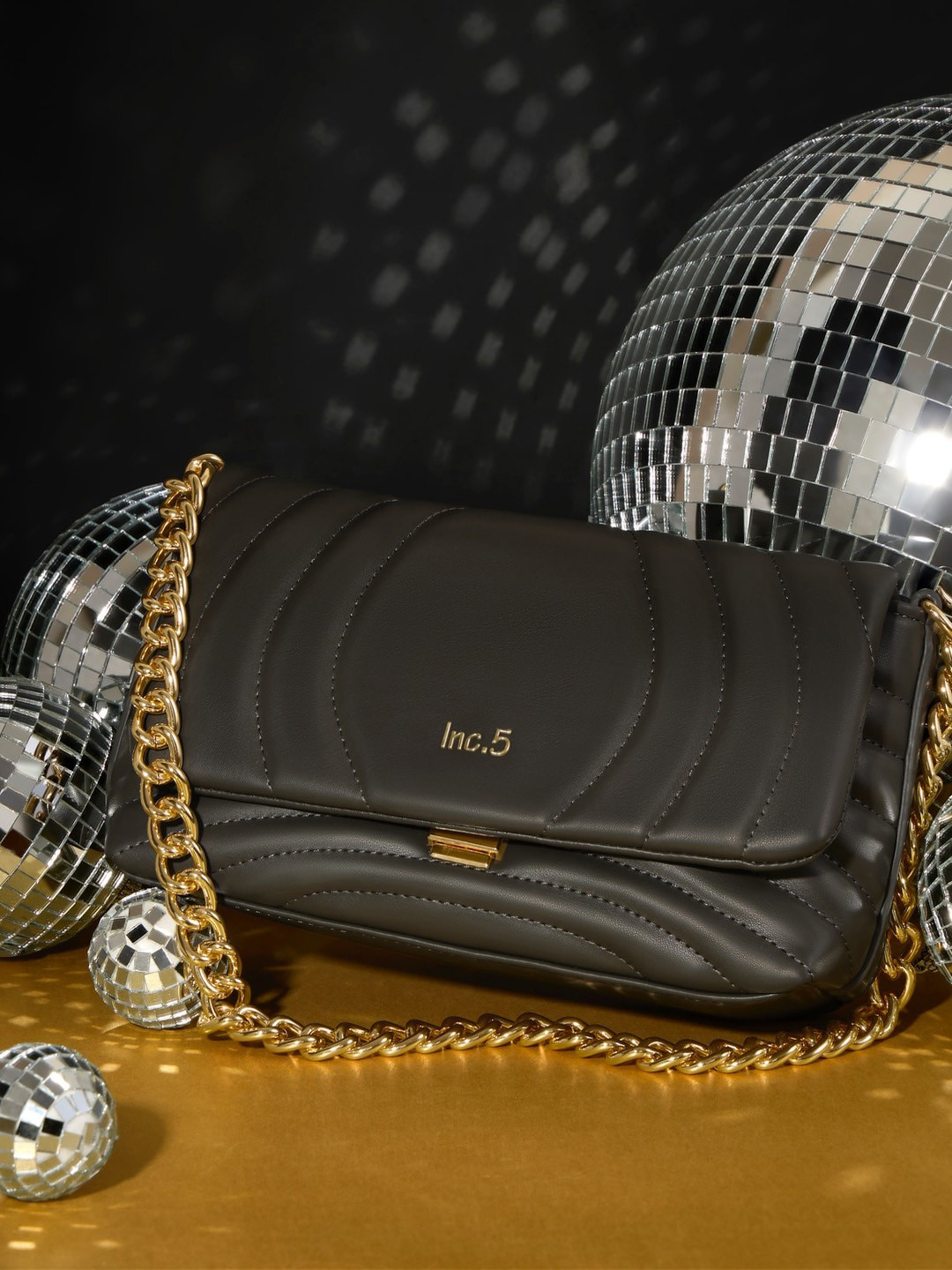 Buy Inc 5 Structured Sling Bag With Quilted Handbags For Women