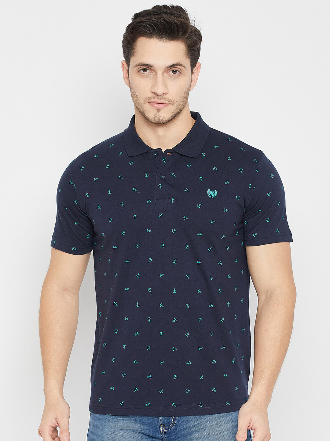 Buy Duke Conversational Printed Polo Collar Slim Fit T Shirt - Tshirts