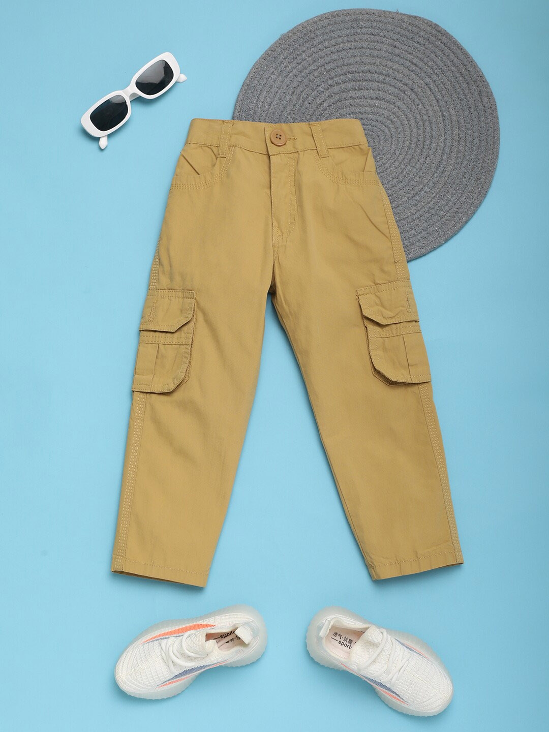 Buy V Mart Boys Mid Rise Clean Look Cotton Cargo Jeans - Jeans for Boys ...