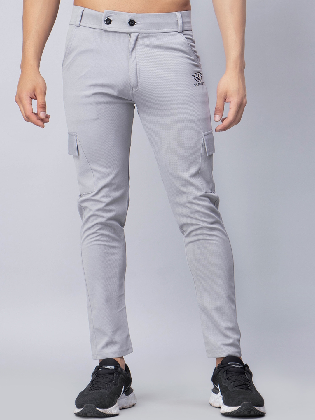 Buy WE PERFECT Men Relaxed Mid Rise Cotton Dry Fit Cargos Trousers ...
