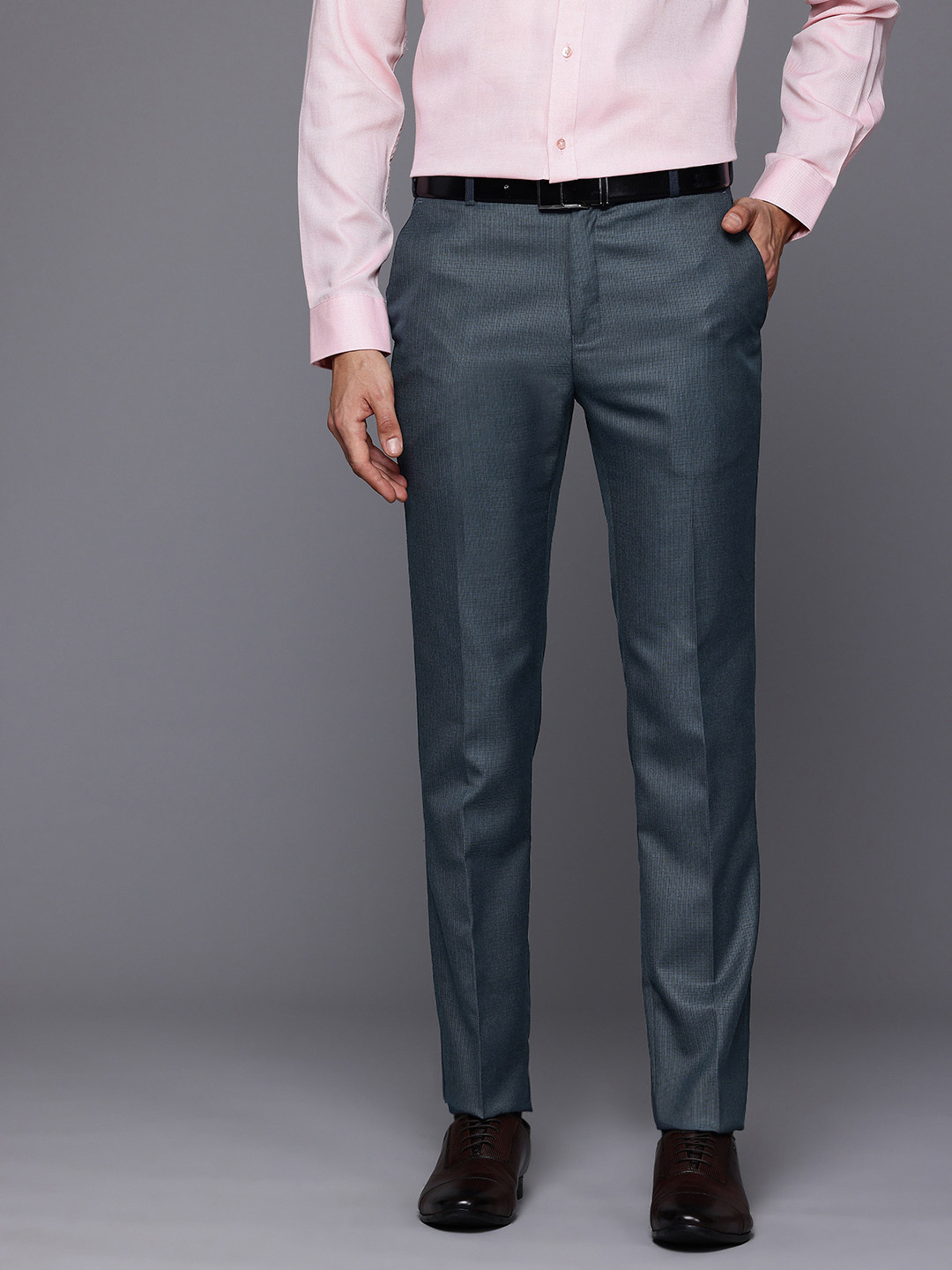 Buy Raymond Men Slim Fit Formal Trousers - Trousers for Men 29315006 ...