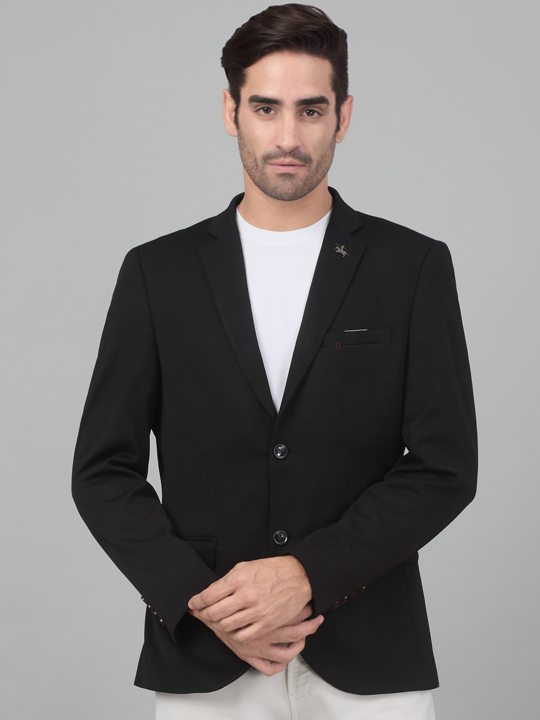 Men's Casual Suit Man Blzer Doll Pendant Vertical Stripes Blazer Men Loose Lapels Casual Small Suit main image 1