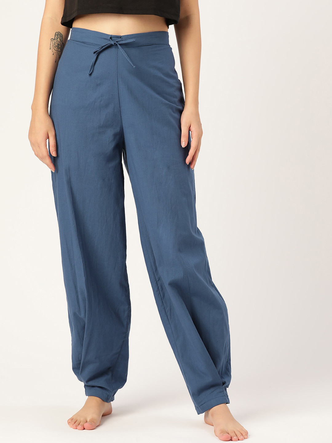 Black Manisha Cotton Lounge Pants