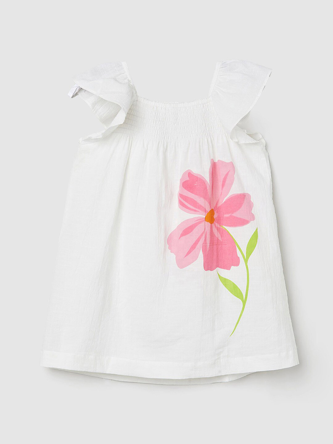 Girls Full Sleeve Floral Print A-Line Frock Dress