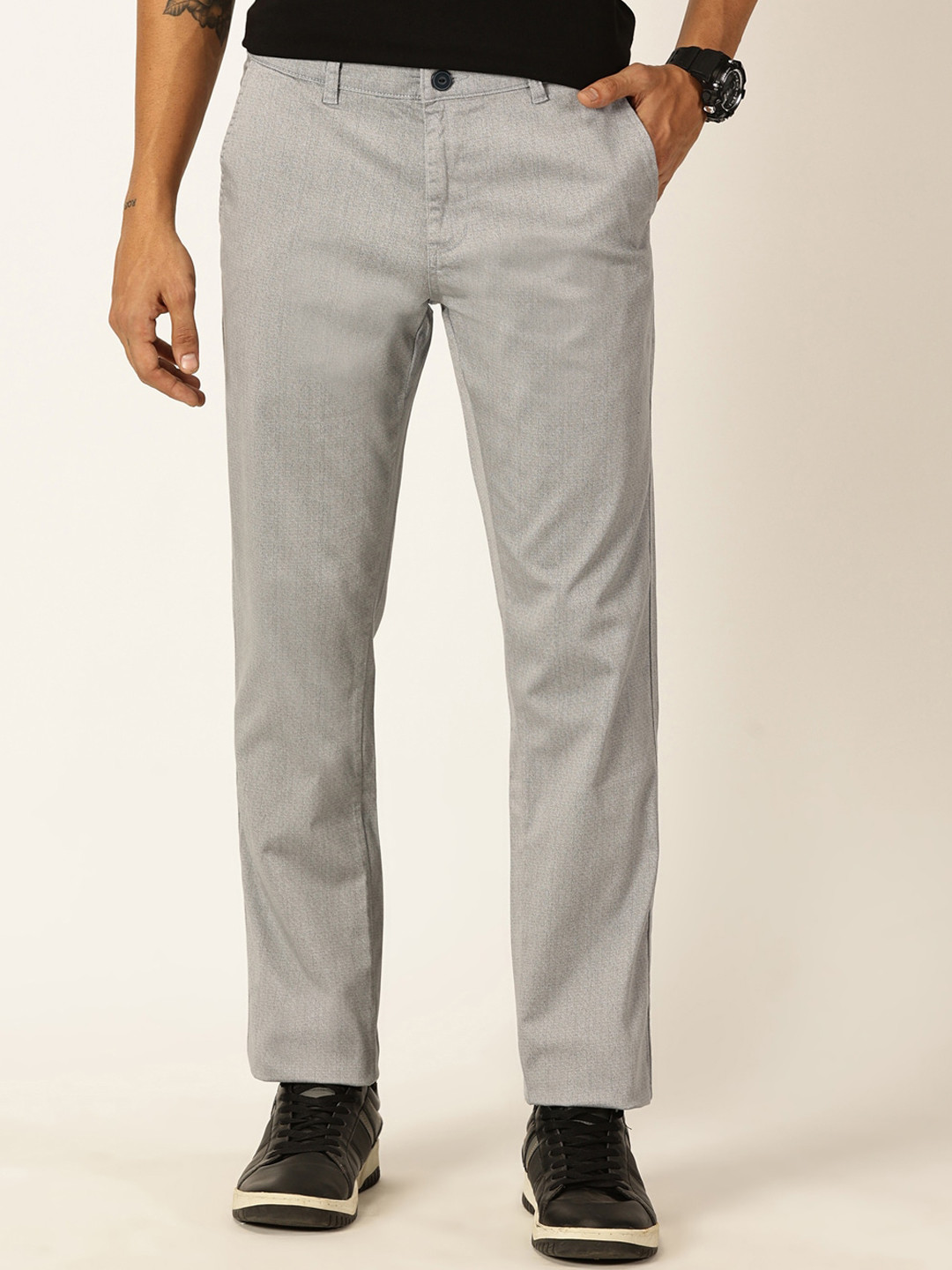 Buy Provogue Men Smart Slim Fit Cotton Chinos Trousers - Trousers for ...