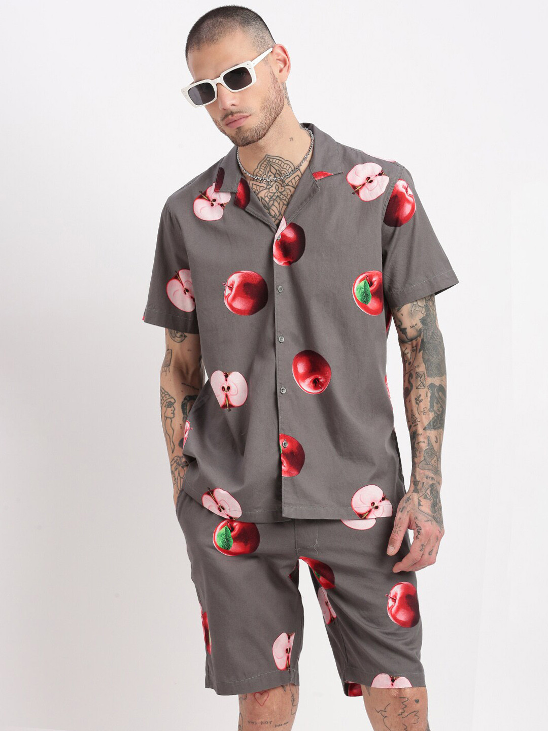 Men's Casual Printed Co-ord Shorts