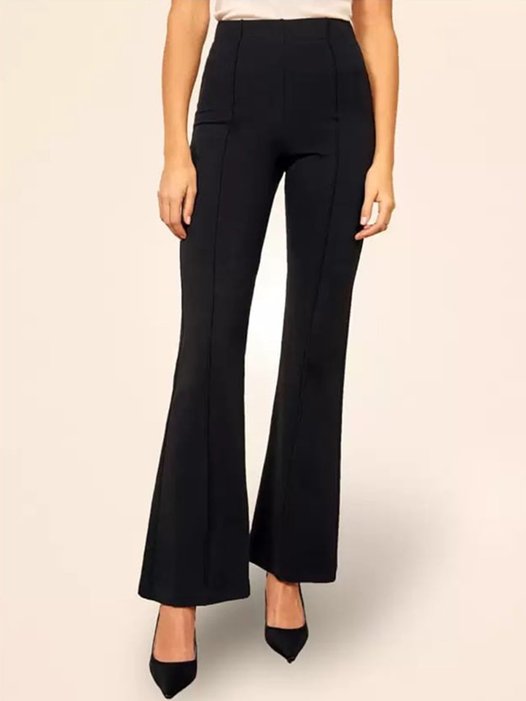 Women Brown Bootcut Regular Fit High-Rise Trouser
