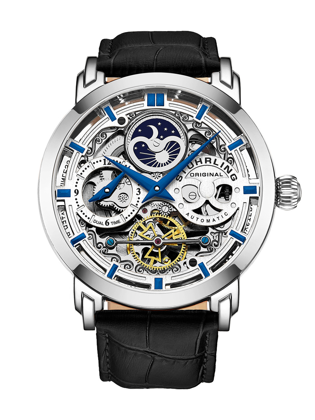Buy STUHRLING ORIGINAL Men Dial & Stainless Steel Textured Straps