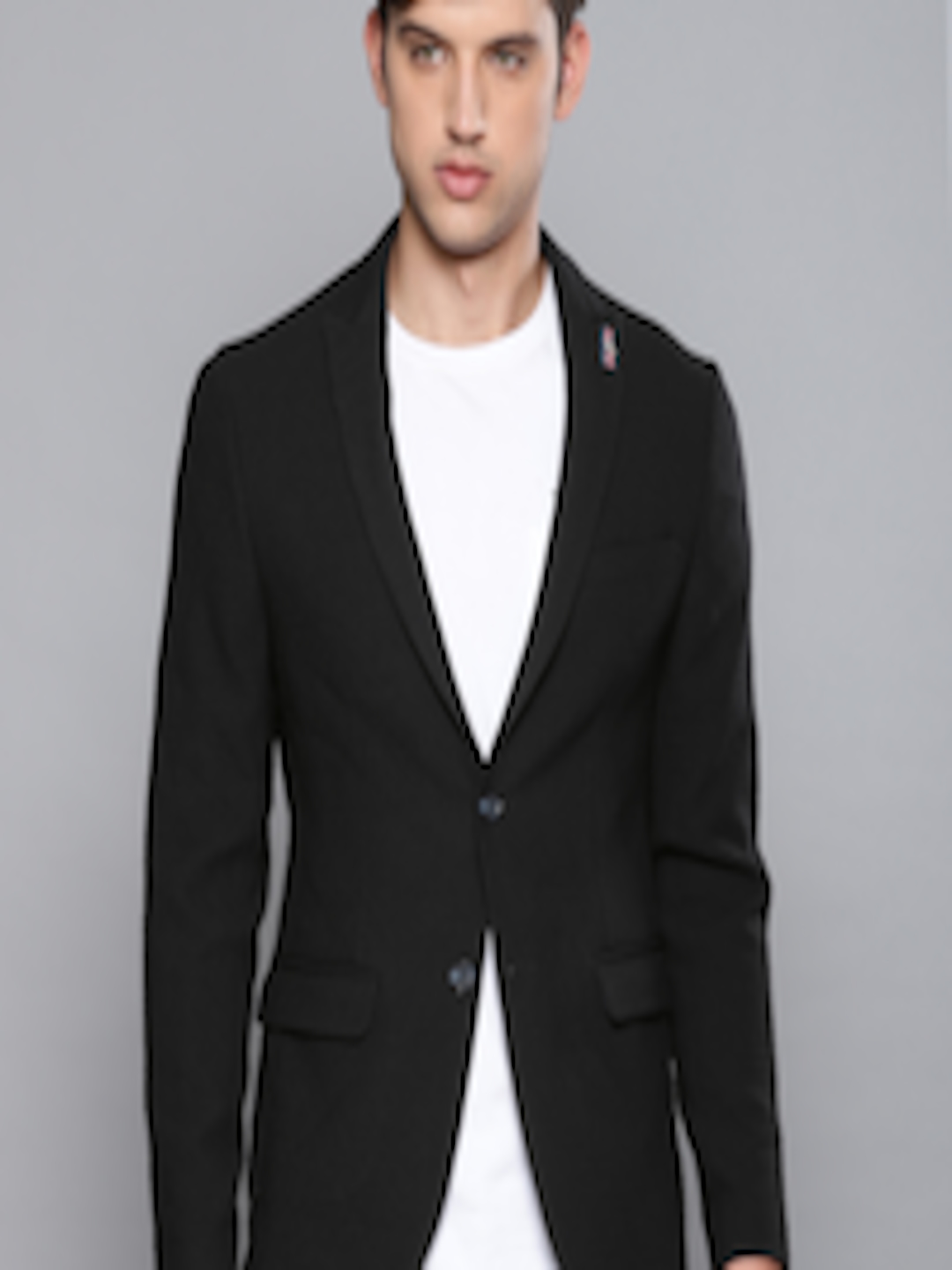 Buy Louis Philippe Sport Navy Self Design Single Breasted Casual Blazer - Blazers for Men ...