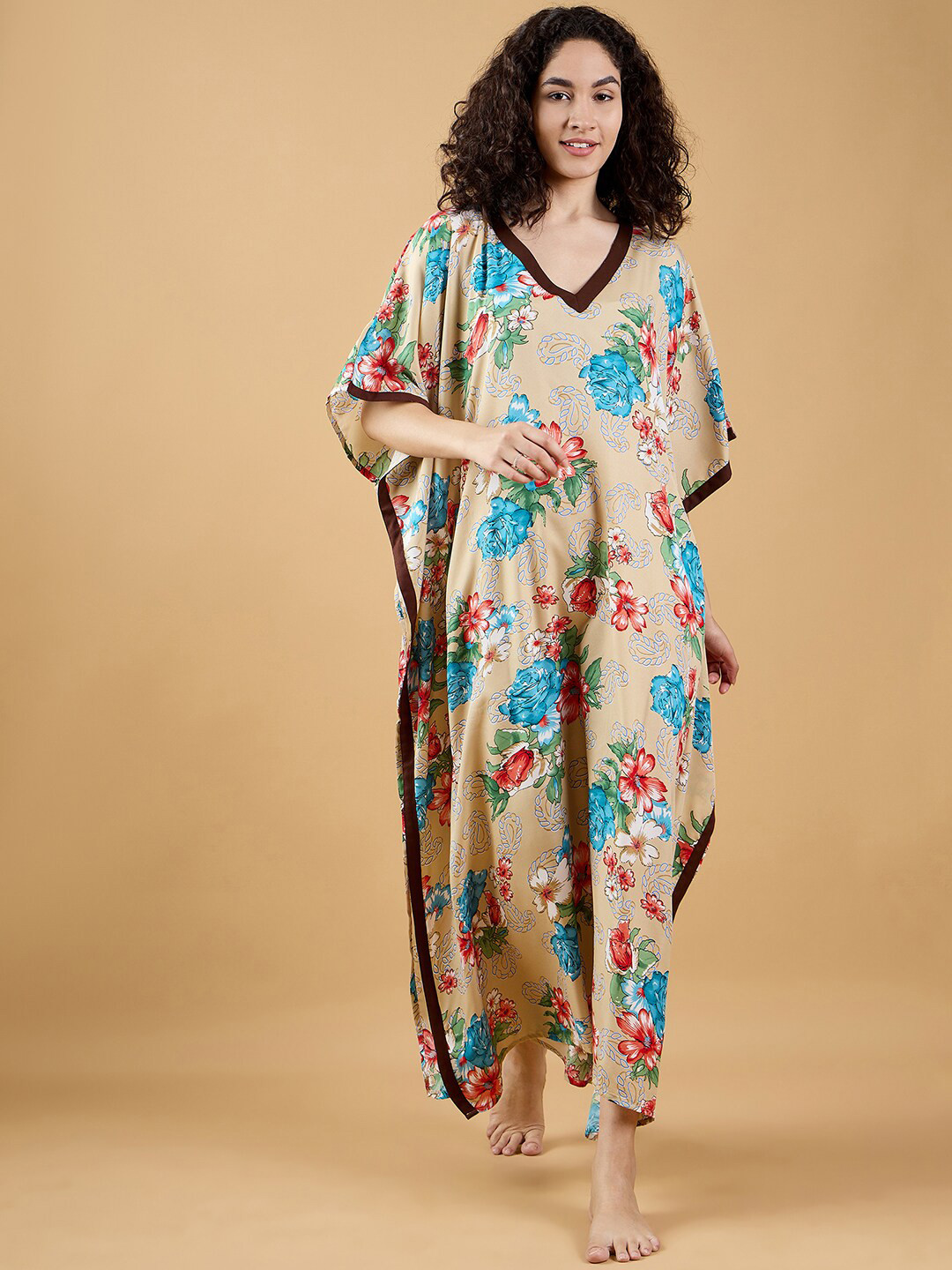ROUND NECK KAFTAN NOCTURNAL NEONS