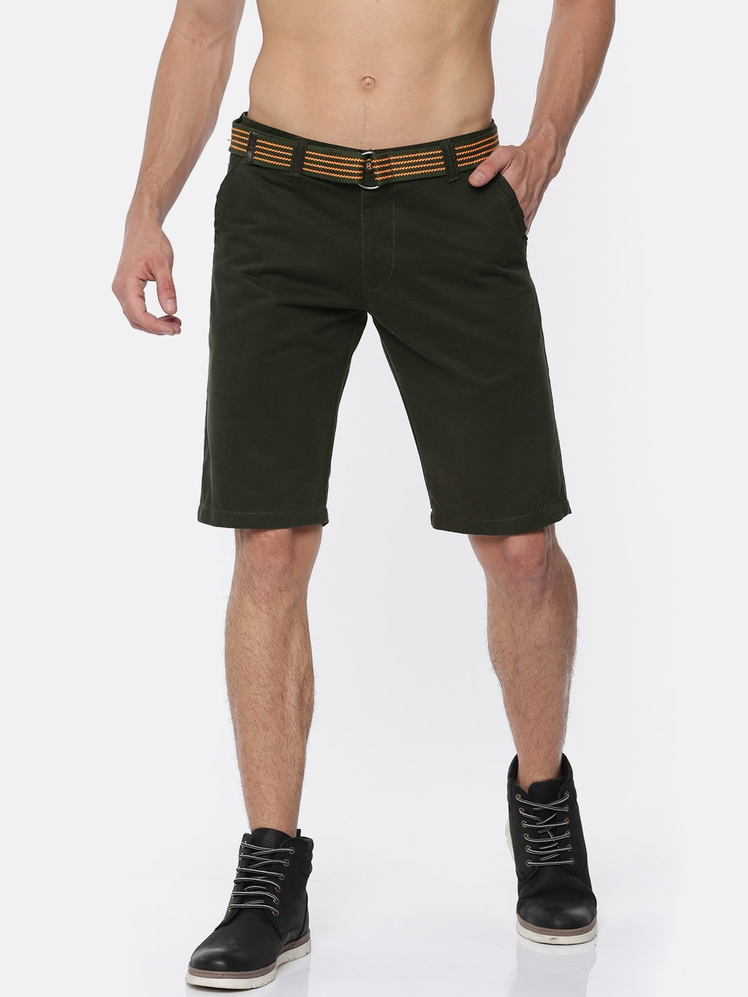 green chino shorts mens