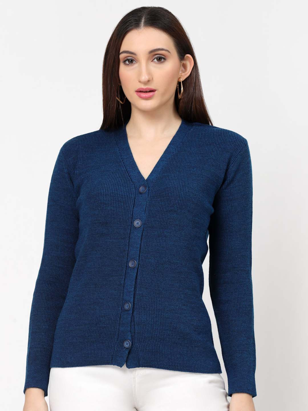 V-Neck Side Tie Cardigan | Long Sleeve Knit Sweater main image 1