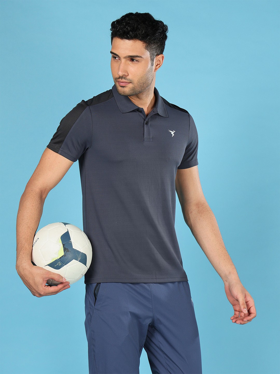 Buy Technosport Colourblocked Polo Collar Techno Cool+ UPF50 Relaxed ...